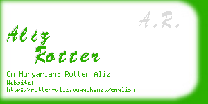 aliz rotter business card